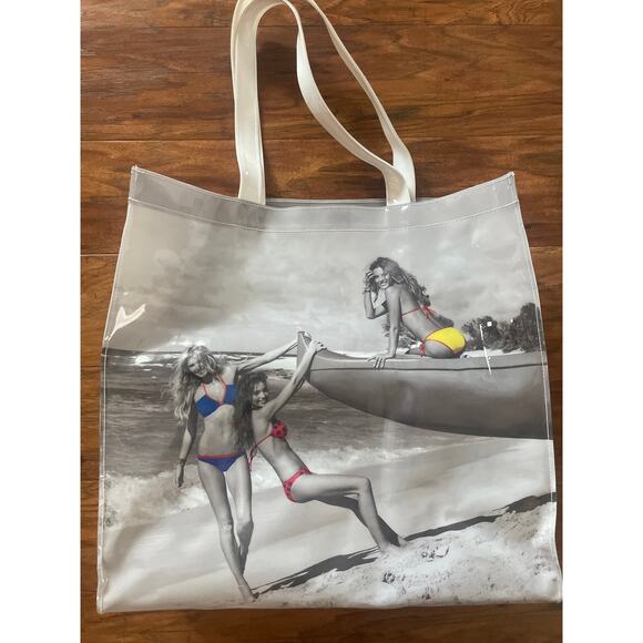 VICTORIA'S SECRET Super Model Tote Bag BEACH VACATION SHOPPER TOTE - Picture 2 of 5
